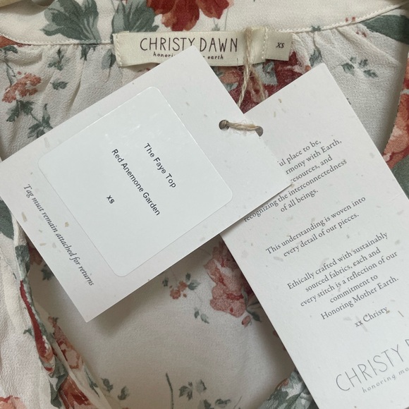 Christy Dawn The Faye Top in Red Anemone Garden  NWT XS - Picture 9 of 10